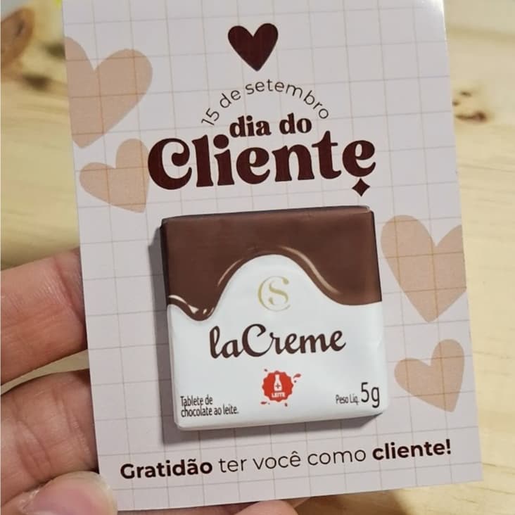 Card Mimo Dia do Cliente Personalizado para Chocolate | Lembrancinha para Clientes