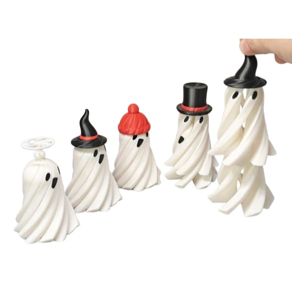 Fidget Toy Fantasma Giratório Brinquedo Sensorial Antiestresse de Mesa Enfeite Halloween Decoração