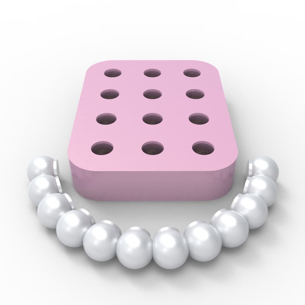 Molde de Silicone Mini Pérolas 12 Cavidades 1cm para Sabonete Resina Gesso Artesanato Velas e Biscuit