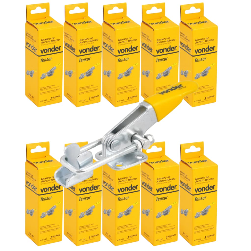 Kit 10 Grampos Aperto Rápido Tipo Tensor Gtv150 - Vonder