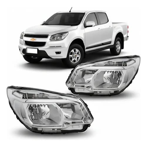 Par Farol S10 Trailblazer 2012 2013 2014 2015 2016 Cromado Duplo