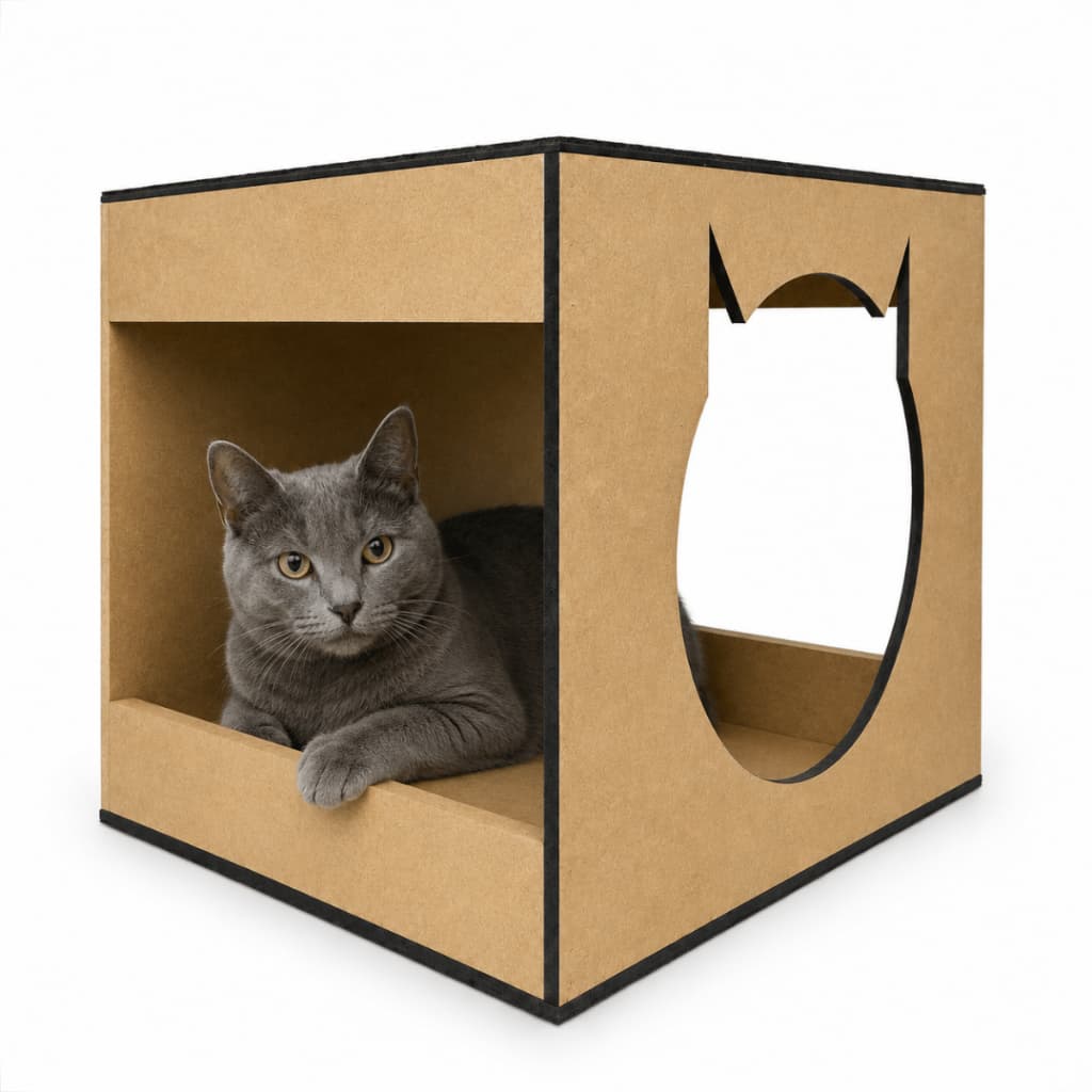 Nicho Para Gatos 100% Montado MDF Resistente Com Carpete Antiderrapante