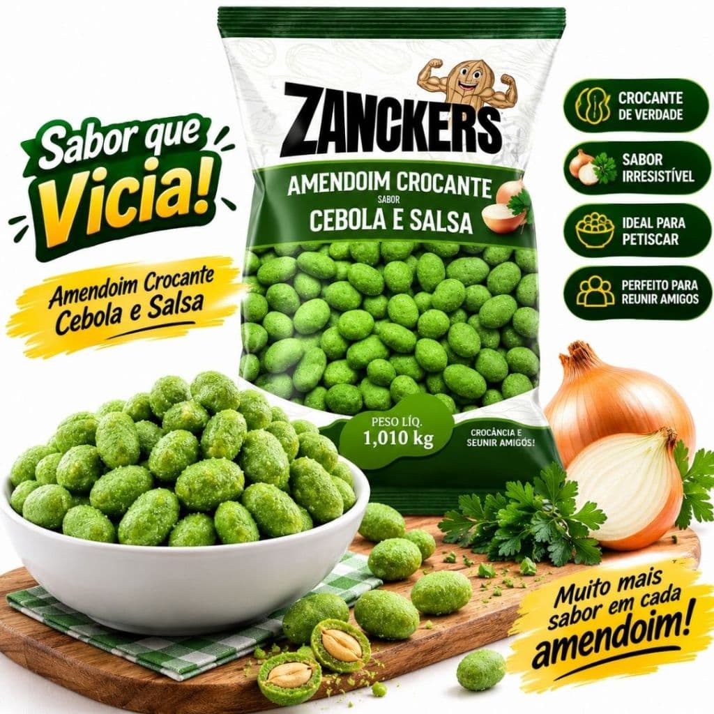 Amendoim Crocante Cebola E Salsa Zanckers 1,01 Kg