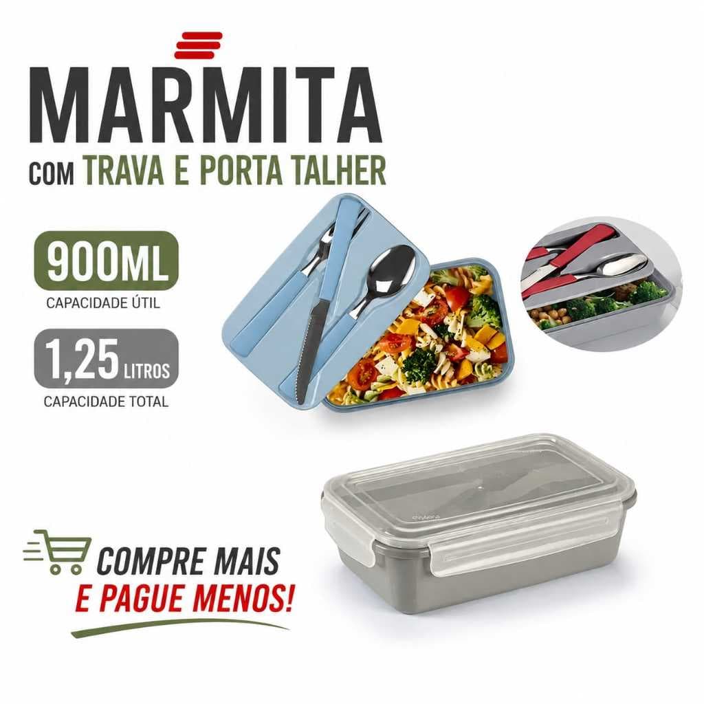 MARMITA COM PORTA TALHERES - RAINHA REF.: 290