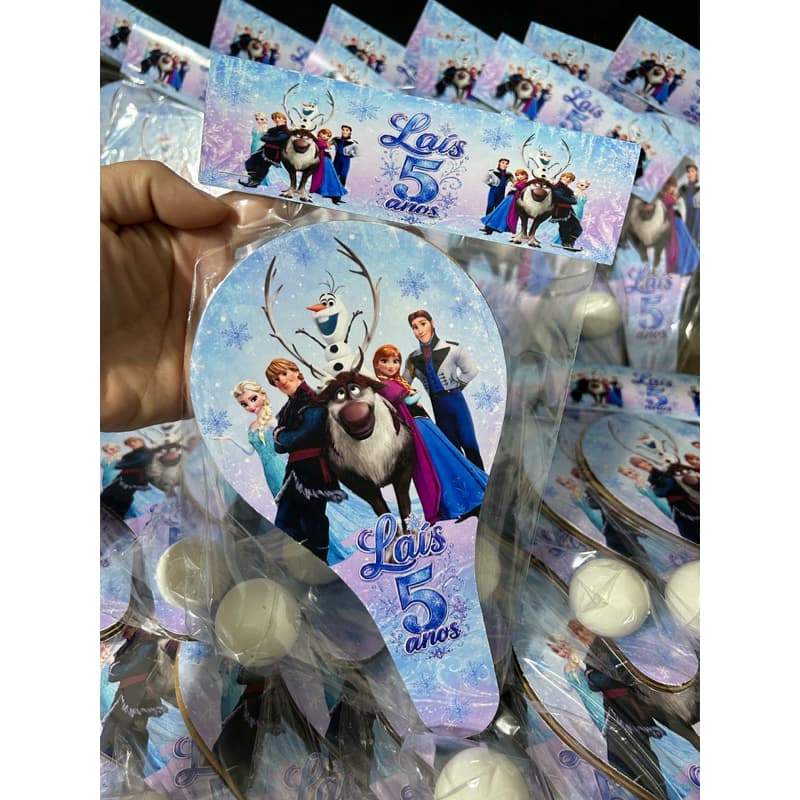 Raquete Personalizada Lembrancinha de Aniversário Infantil – Todos os Temas 🏓 kit com 2 Raquetes + 1 bolinha 🏓