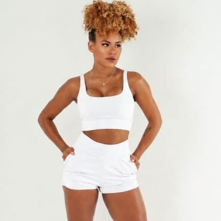 Conjunto Short Duplo e Top Duplo Corrida Roupa de Treino Academia Feminina Zero Transparência