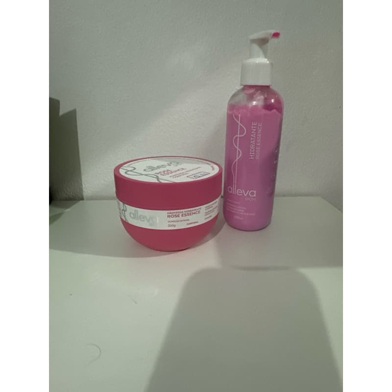 Kit Hidratantes Alleva Skin – Corpo e Rosto | Hidratação Intensa + Manteiga Rose Essence