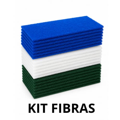 Kit Fibras de Limpeza Geral - Leve - Pesada - Porcelanato