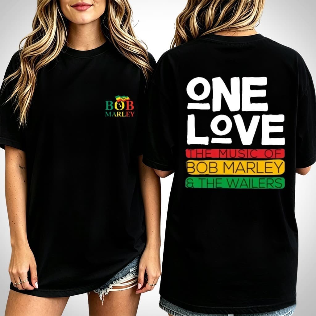 Camiseta Retrô One Love Jamaica Bandeira Cores Reggae Estampa Costas 100% Algodão Feminina Plus Size