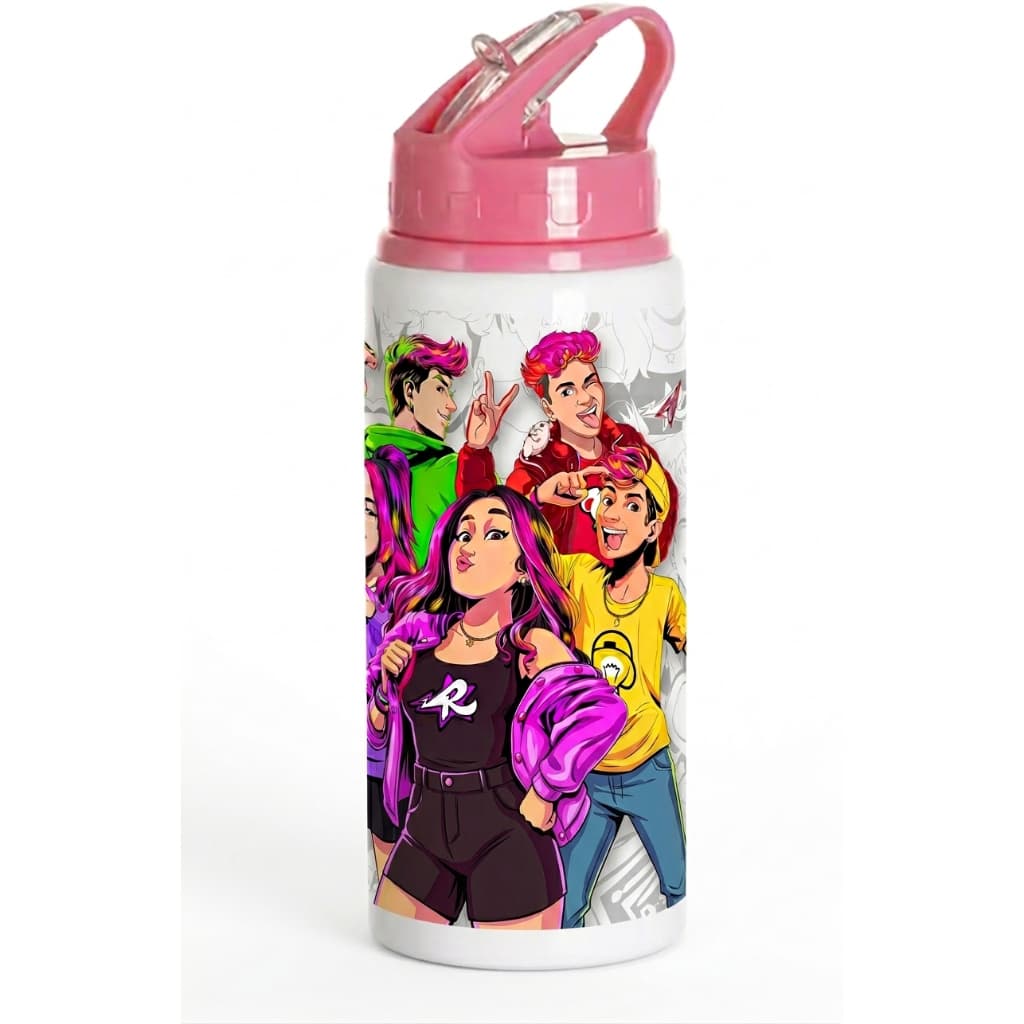 Garrafa Alumínio 600ml Personalizada Com Nome Emily Vicky Grupo Rosas
