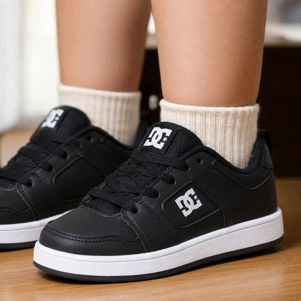 Tênis Infantil Casual Com Cadarço Visual Esportivo