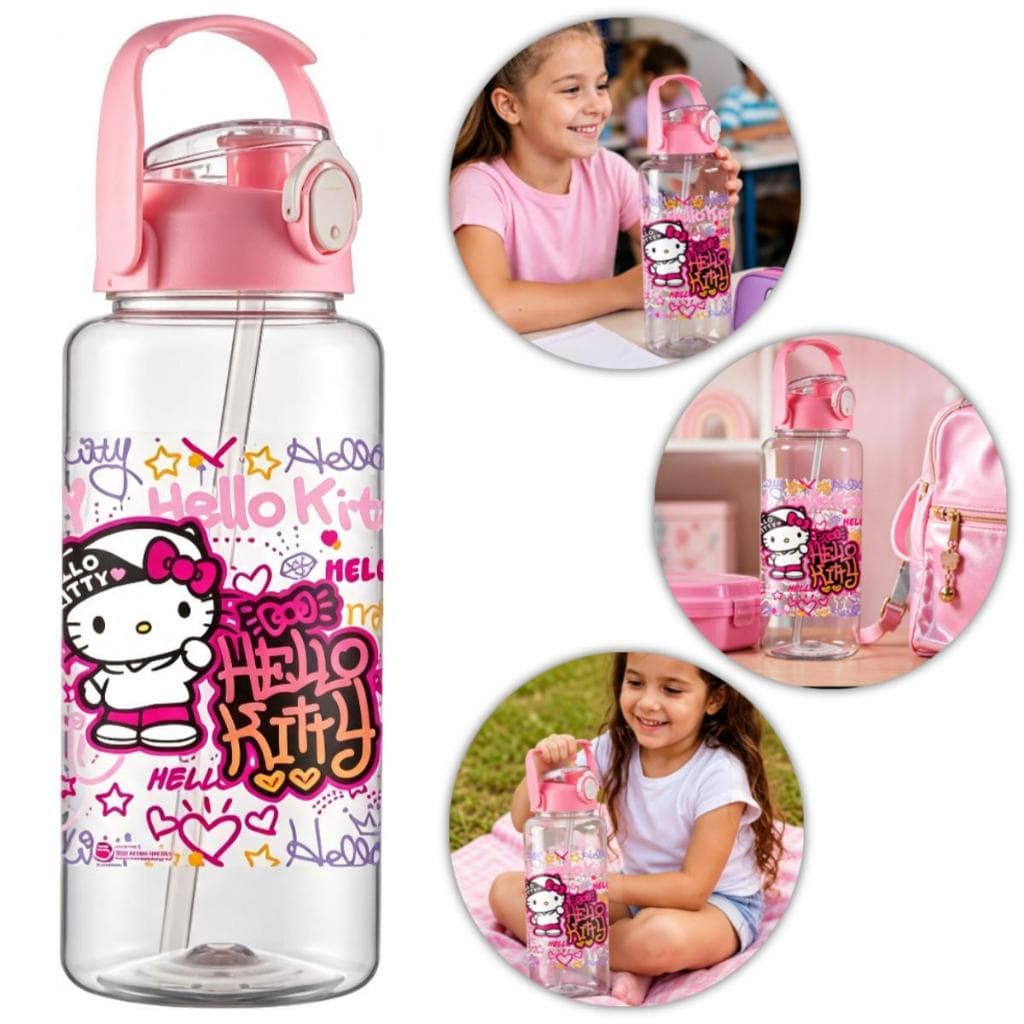Squeeze Garrafa Hello Kitty 2 Litros Escola Lancheira Academia