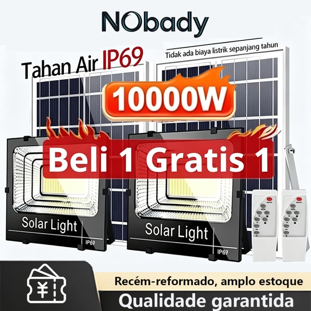 Luz de emergência LED solar com sensor de movimento (à prova d'água IP69)
