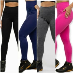 Calça Legging Feminina Suplex – Cós Alto Sem Transparência
