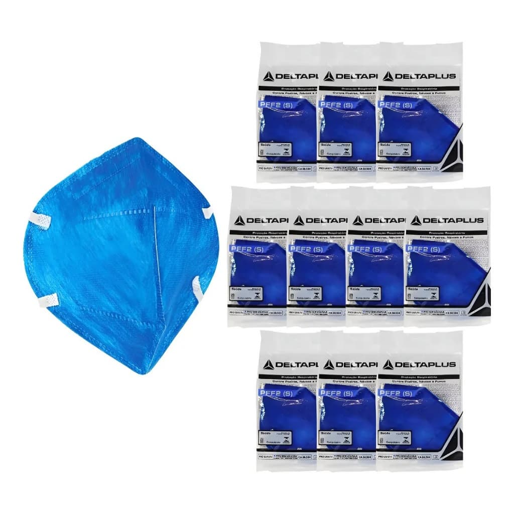 Kit C/10 Máscara De Proteção Pff2 Delta Plus