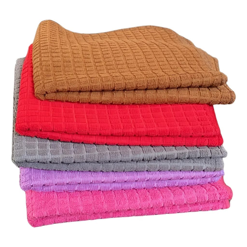 Kit 10 Panos de Microfibra 40x50cm Flanela Multiuso Alta Absorção