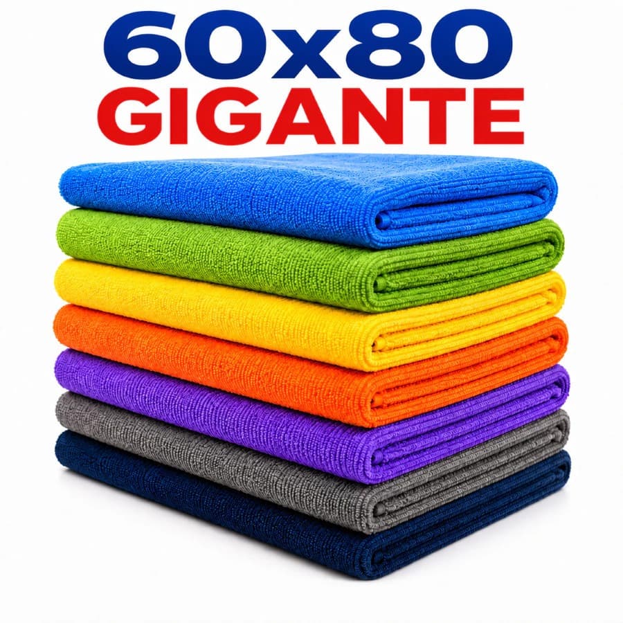 Panos de Chão Gigante Microfibra Multiuso 60x80 Alta Absorção