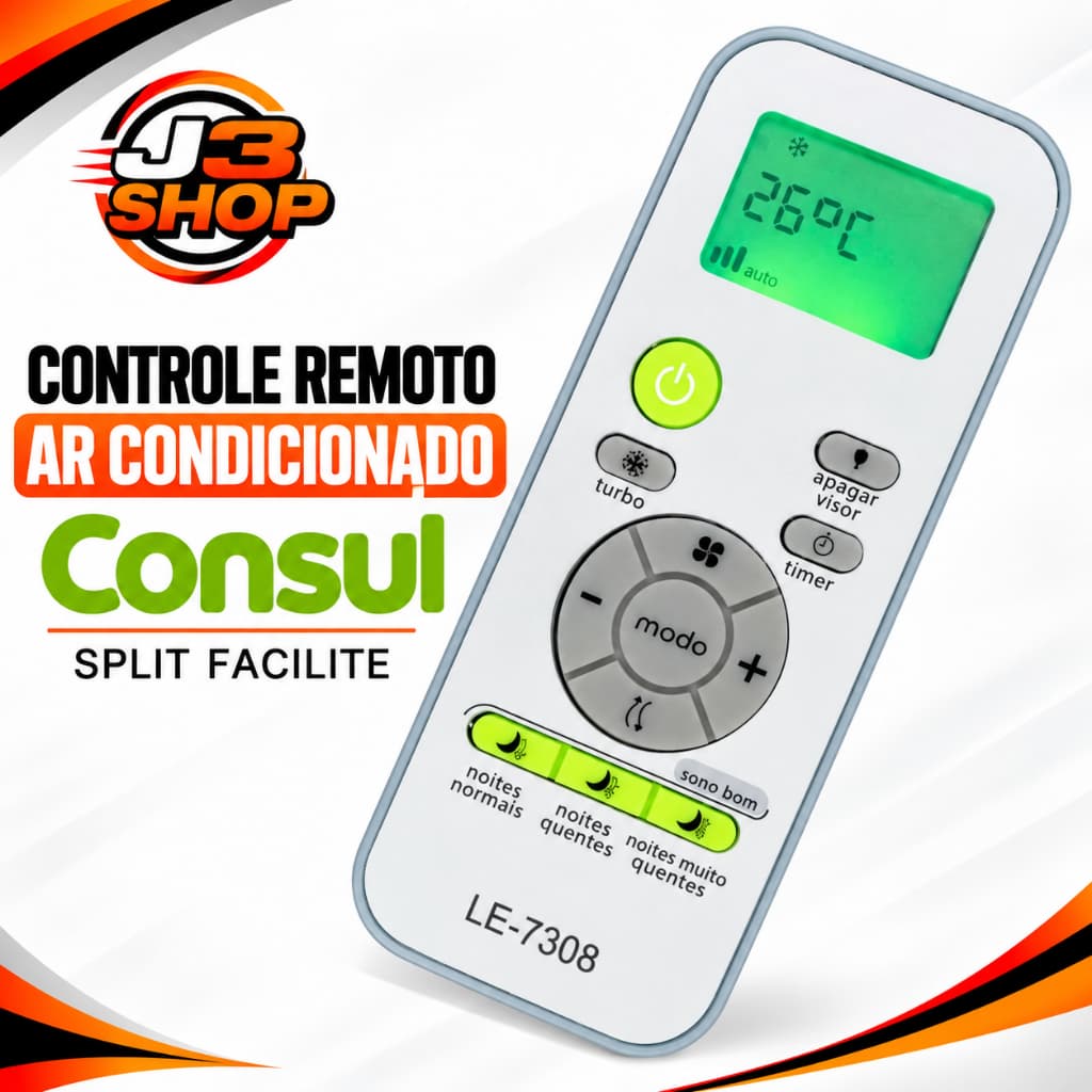Controle Remoto Ar Condicionado Consul Split Facilite