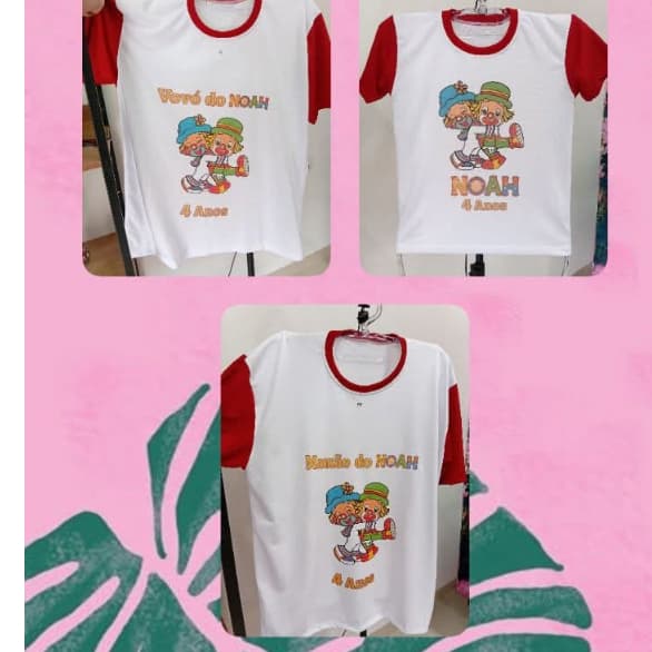 CAMISETA BRANCA PERSONALIZADA PARA FESTA