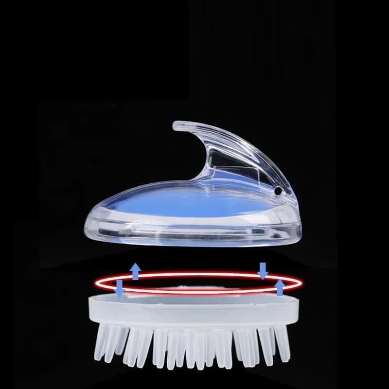 Escova Massageadora Capilar Silicone Antiqueda