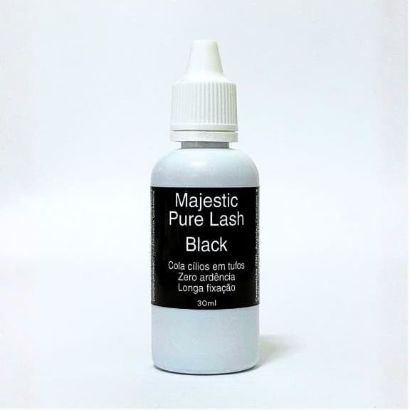 Pure Lash BLACK 30ml - Cola fria para Cílios em Tufos Sem Tóxicos Não Arde À Prova D'Água Antifúngica