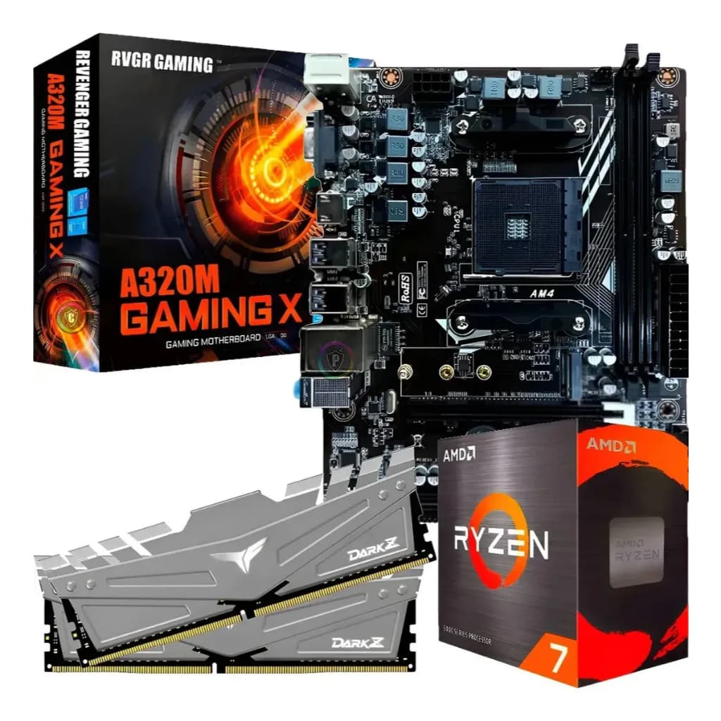 KIT UPGRADE GAMER - RYZEN 7 16 NUCLEOS, PLACA GEFORCE, PLACA MÃE, 32GB DDR4