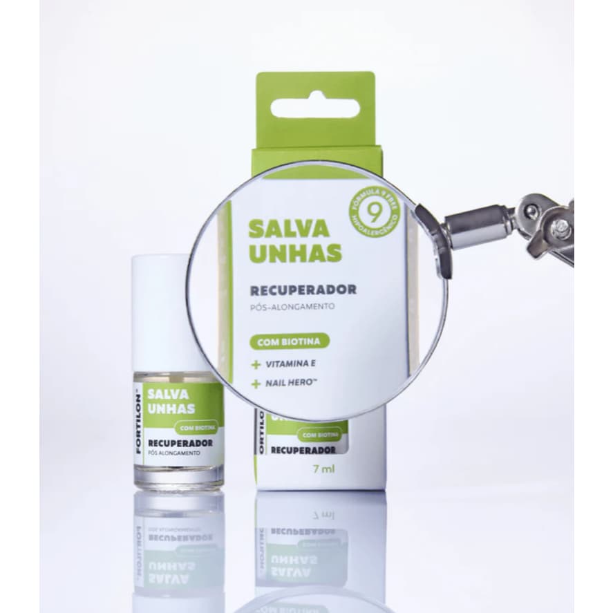 Base Salva Unhas Fortilon Tratamento Reconstrutor com Biotina Vitamina E
