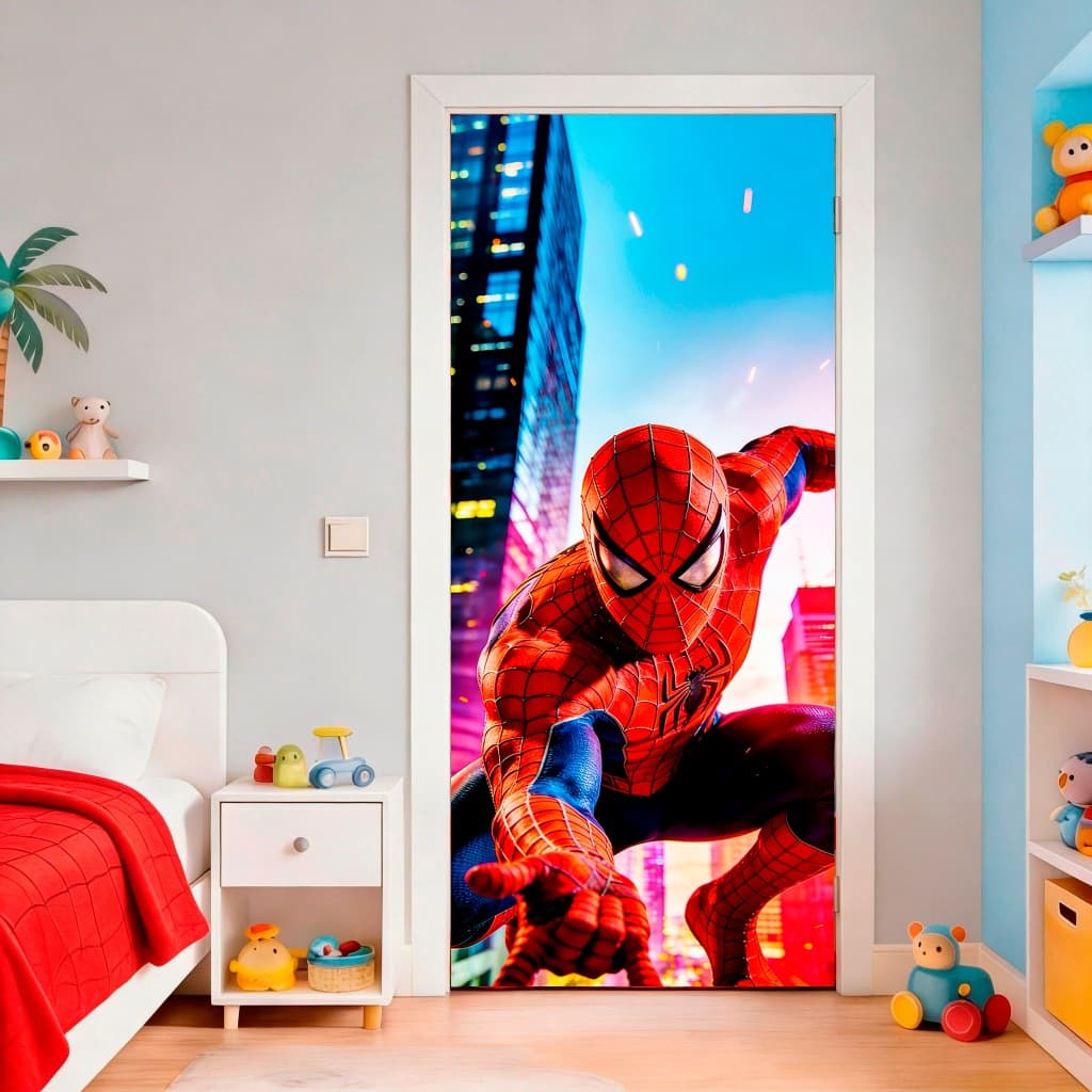 Capa Porta Menino Herói Aranha Vermelho