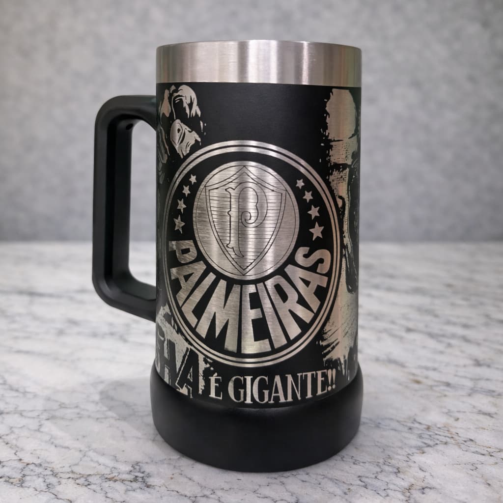 CANECA TÉRMICA Personalizada PALMEIRAS Gravação 360 graus