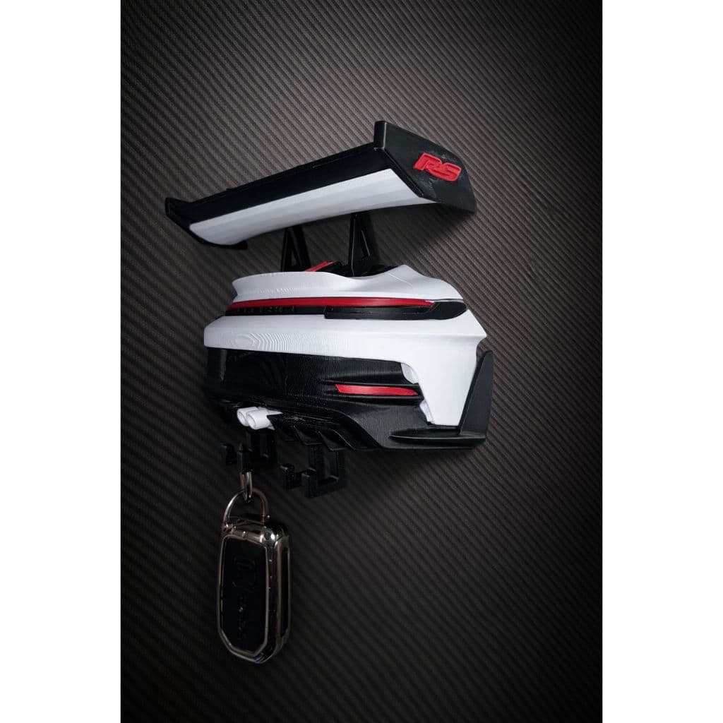 Porta Chaves de Parede Carro Esportivo Porsche – Organizador Automotivo Decorativo com Ganchos