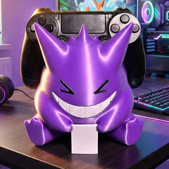 Suporte Controle PS4/PS5 Gengar Pokémon – Decoração Setup Gamer
