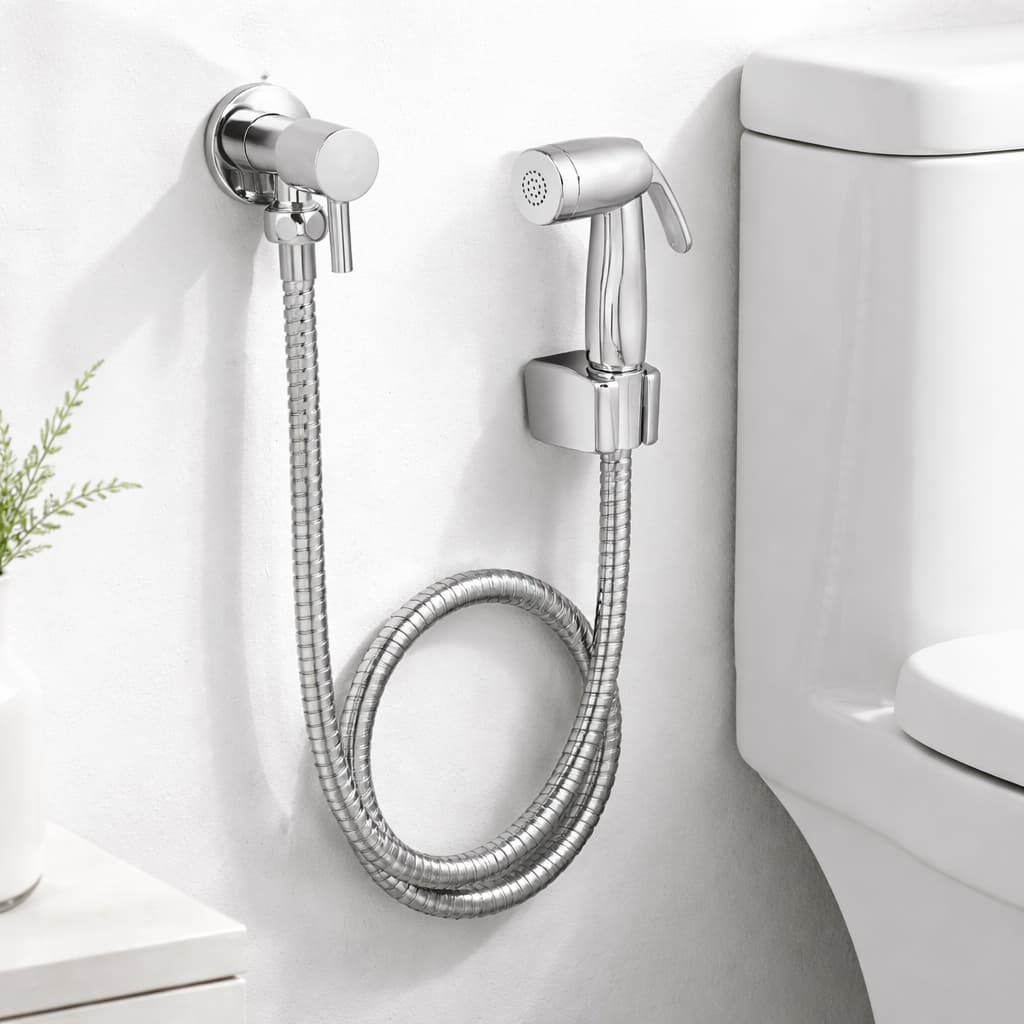Ducha Higiênica Banheiro Kit Completo 1.20mts De 1/4 De Volta Cromado blendbella Chuveirinho
