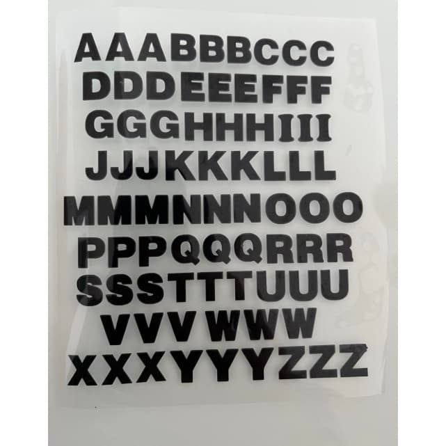 Adesivo Alfabeto - 1cm - Termocolante Filme de Recorte personalização tecido lembrancinha porta joias couro caixa