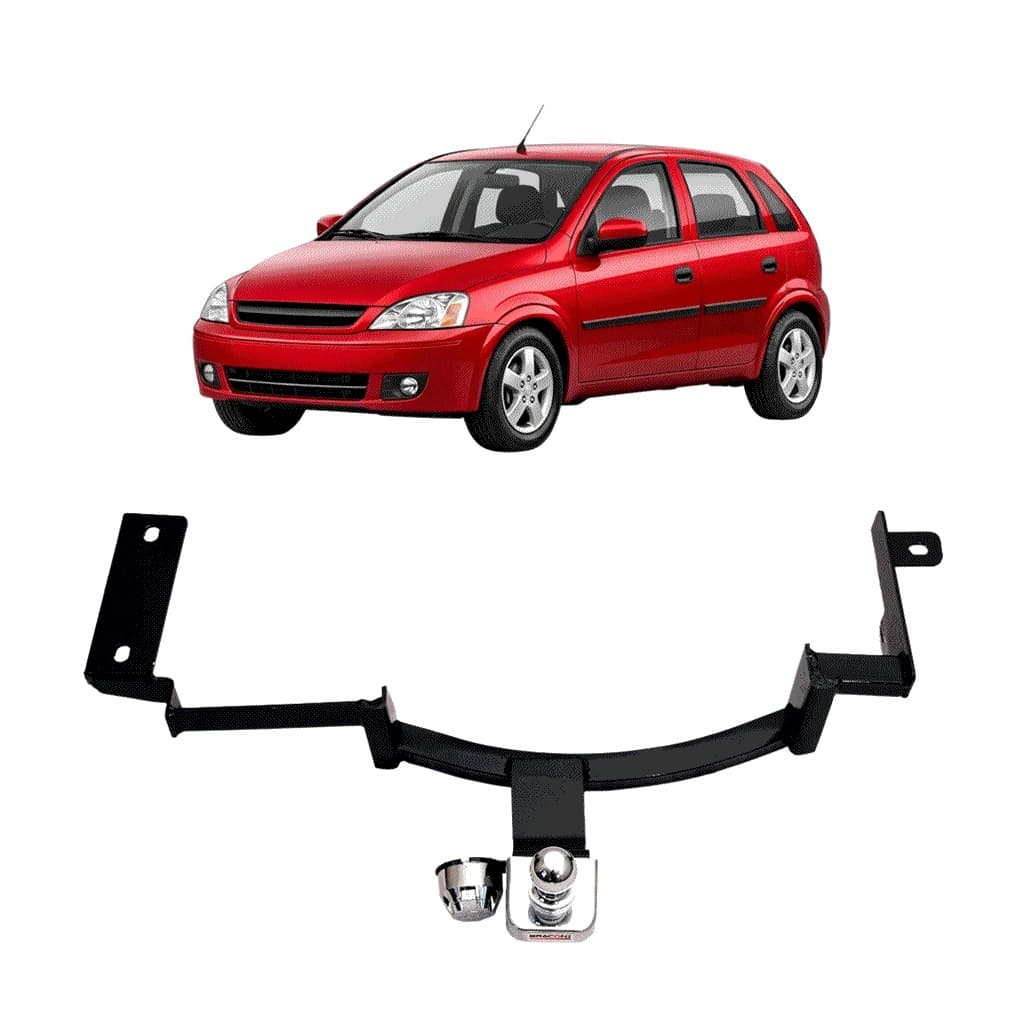 Engate Reboque Rabicho Fixo Corsa Hatch (Frente Montana) 2002 A 2012 Sem Spoiler 450kg