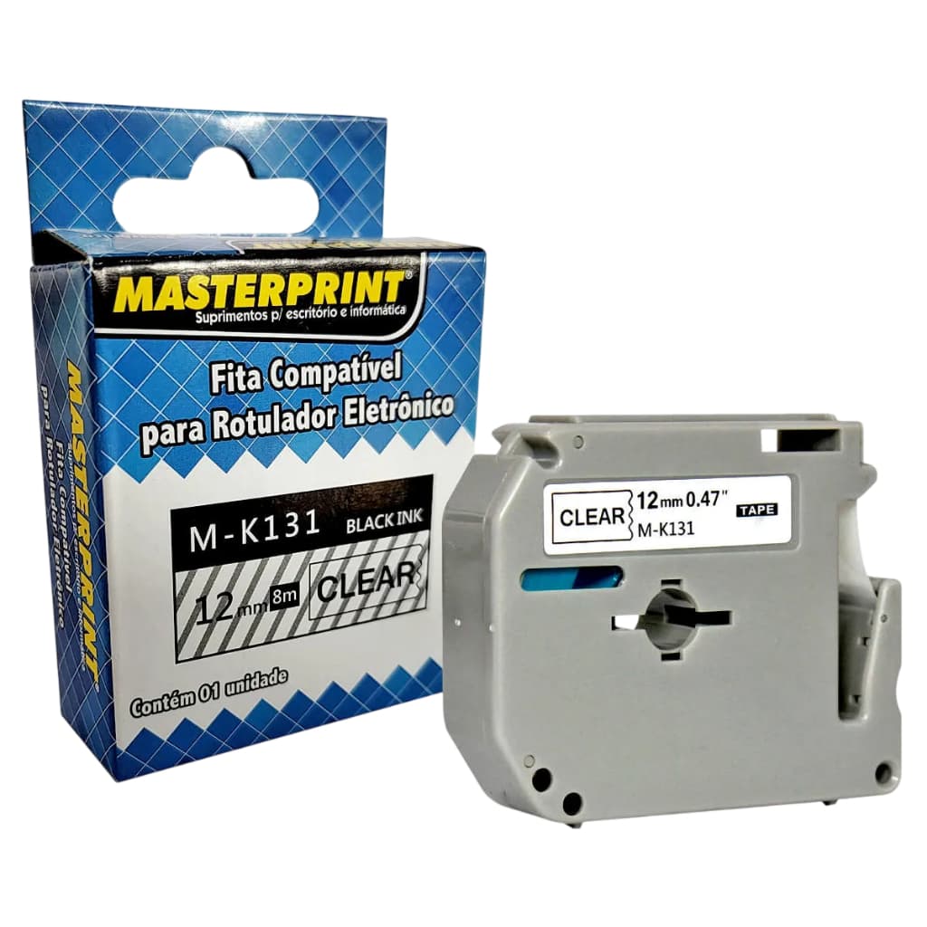 Fita Rotulador M-K131 Compatível PT65 PT70 PT80 PT85 PT90 PT-M95