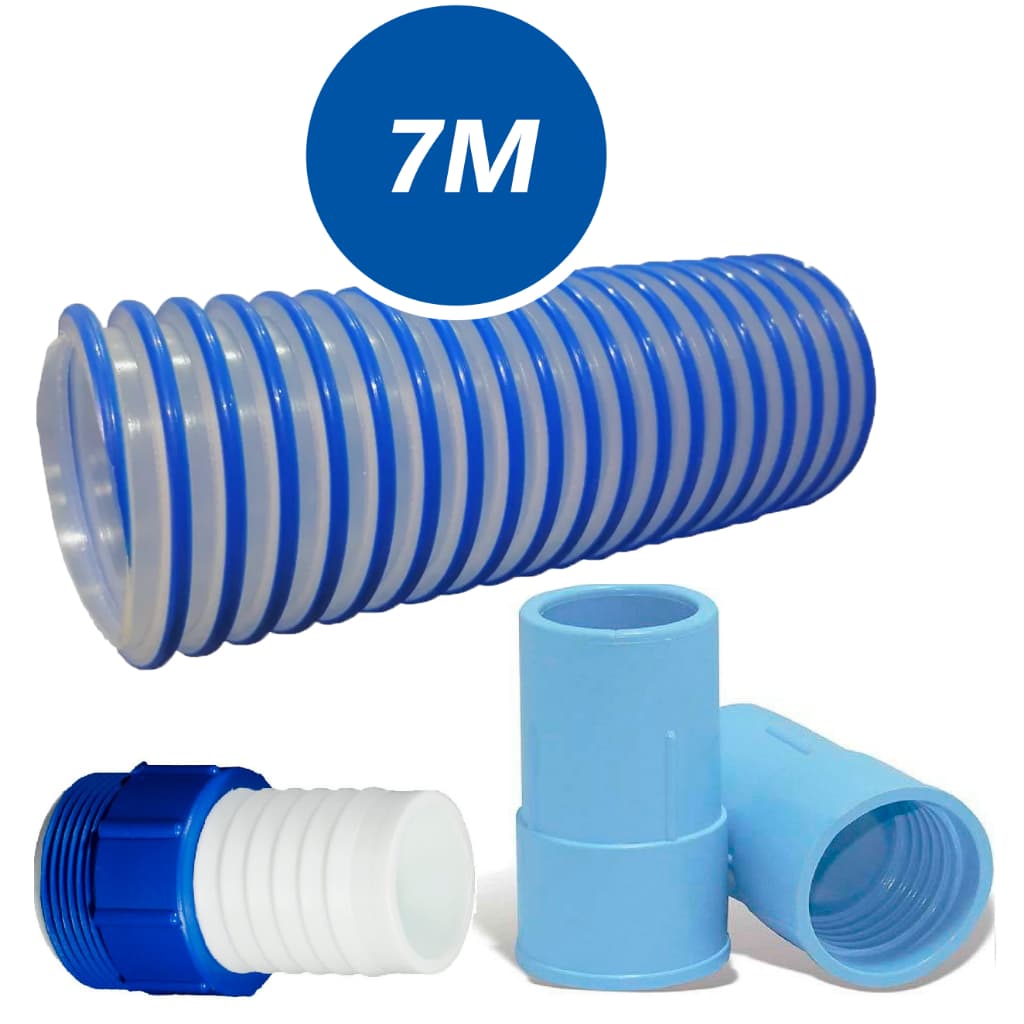 Mangueira para piscina siliconada flexivel e flutuante com 7 metros