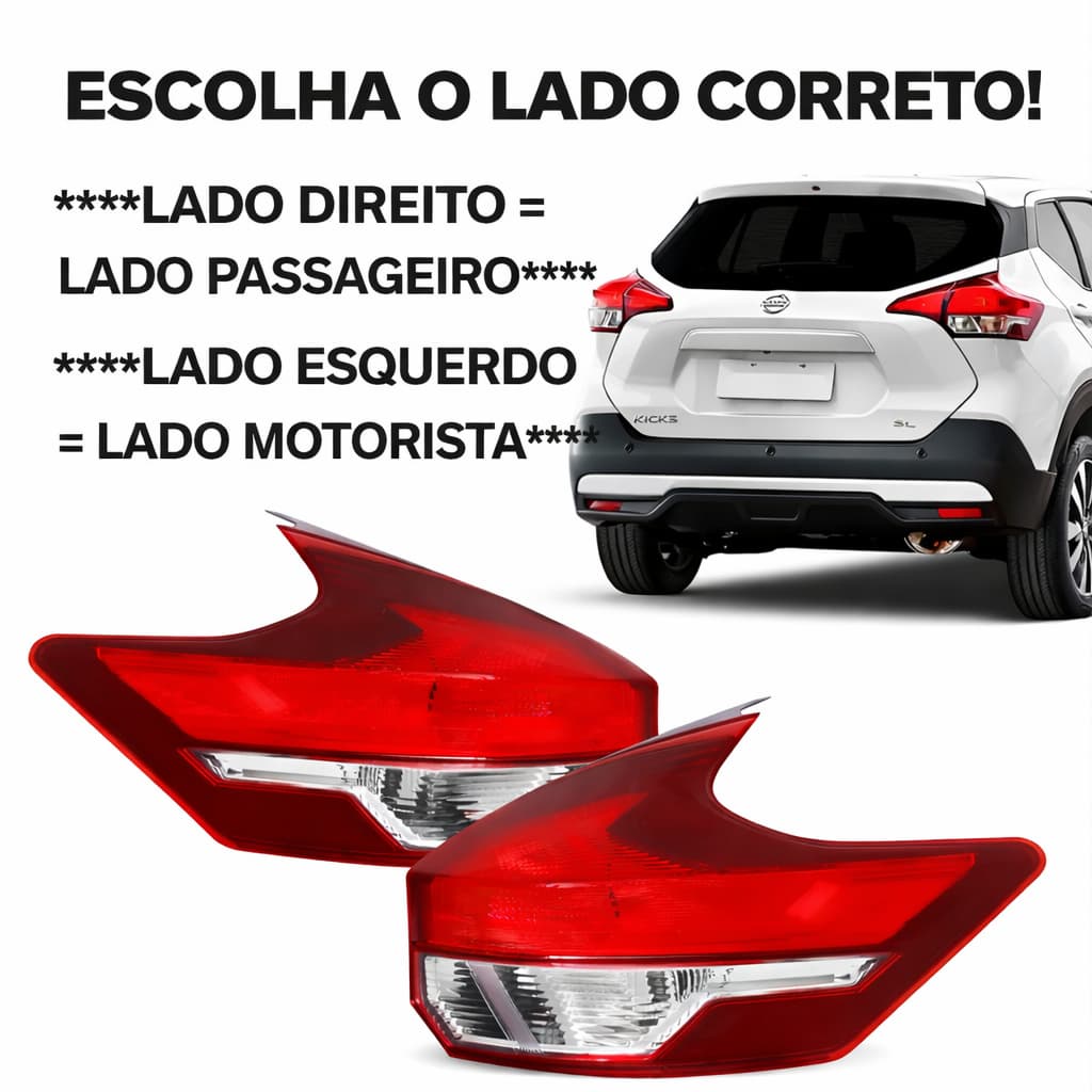 Lanterna Canto Traseira Nissan Kicks 2017 18 19 20 2021