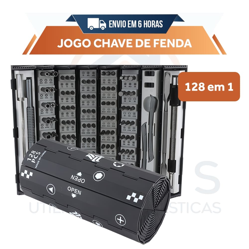 Kit Com 128 Peças De Chave De Fenda Jogo Ferramenta Chaves Alen Torx Fenda Philips Melhor Qualidade