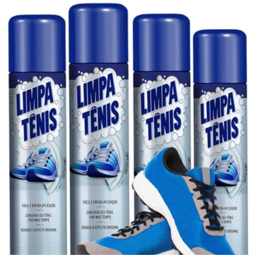 Kit 4 Limpa Tênis rápido fácil aplicação espuma limpeza Premium