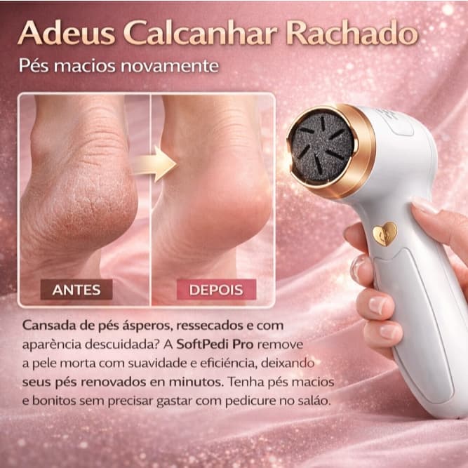 Esfoliador de Pes Elétrico Portátil Renovador de Pele Pedicure