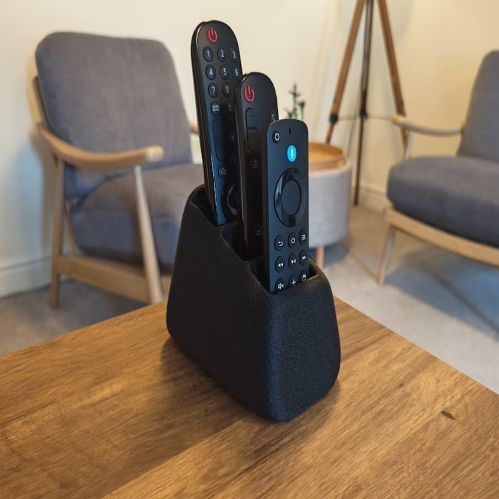 Suporte Organizador para Controles Remotos – Porta Controle 1, 2 ou 3 Espaços | Organizador de Mesa Gamer, Sala e TV