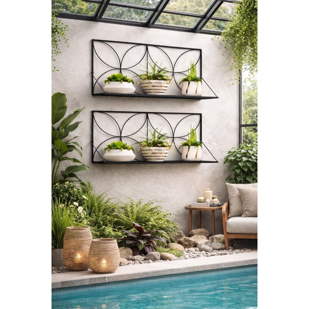 Kit 2  Floreira Suspensa Jardim Vertical de Parede Para Decoração Flores Samambaia Xaxim Vasos