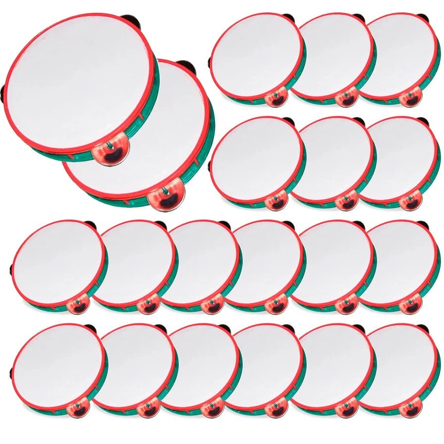 KIT COM 40 UNIDADES PANDEIROS INSTRUMENTO INFANTIL BRINQUEDOS INTERATIVOS