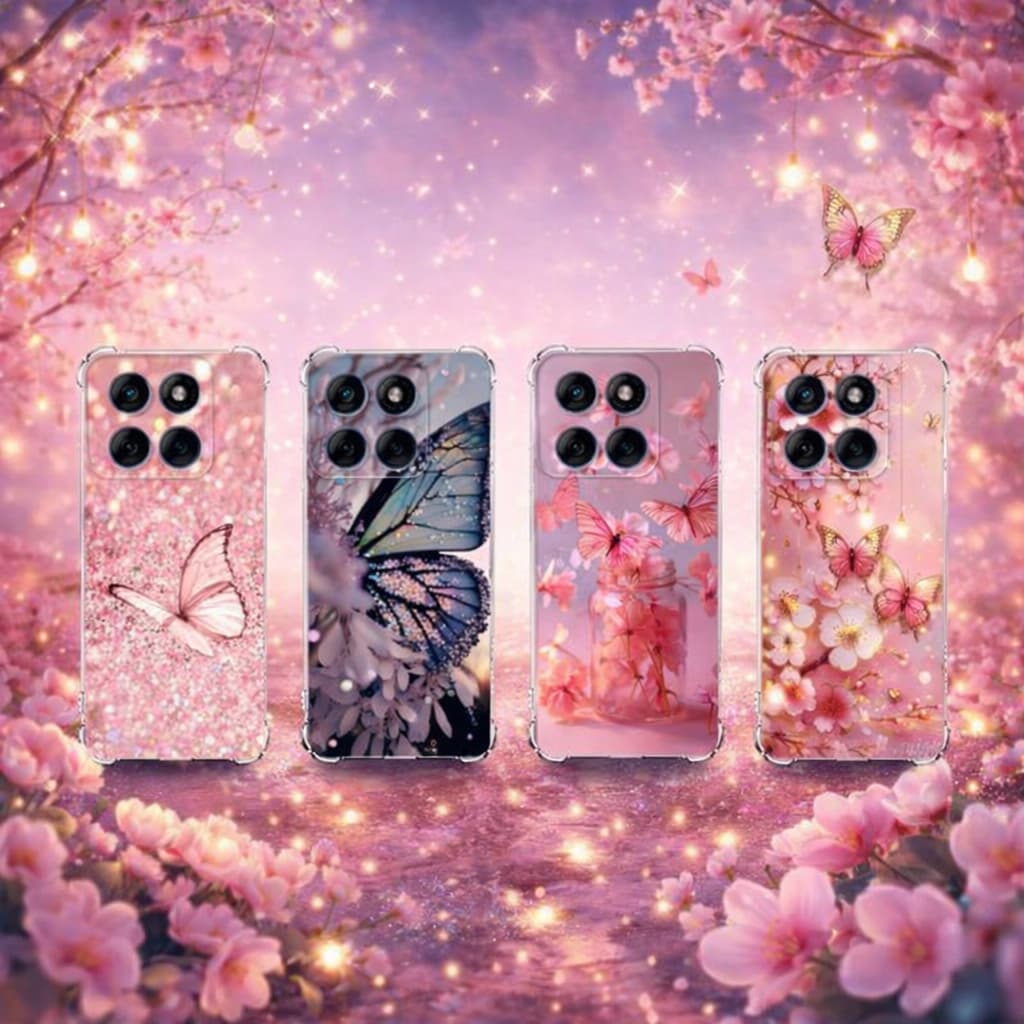 CAPA CAPINHA HEX COMPATIVEL COM Moto G17 , G37 , G47 , G57 , G67 e G77 Tpu Capinha Case borboleta