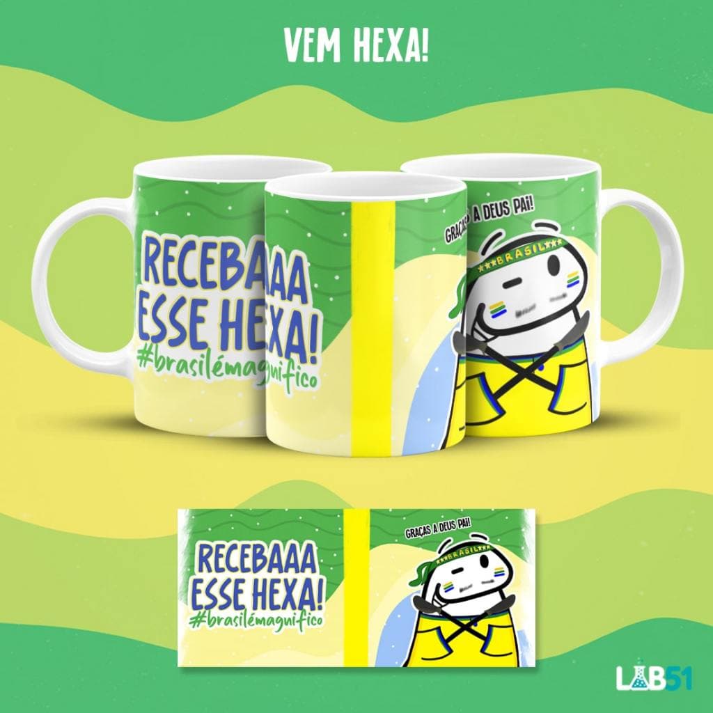 Caneca personalizada flork, time do mundo, caneca melhor do mundo, canecas porcelana, hexa, caneca flork, canecas