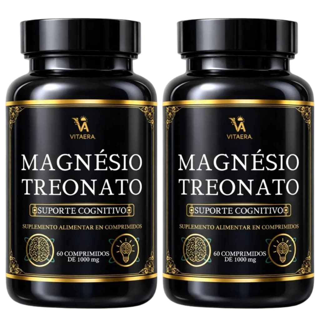 02 Treonato Magnesio Treonina Fórmula Concentrada Total 90 Comprimidos (KIT PARA 02 MESES CONSUMO)