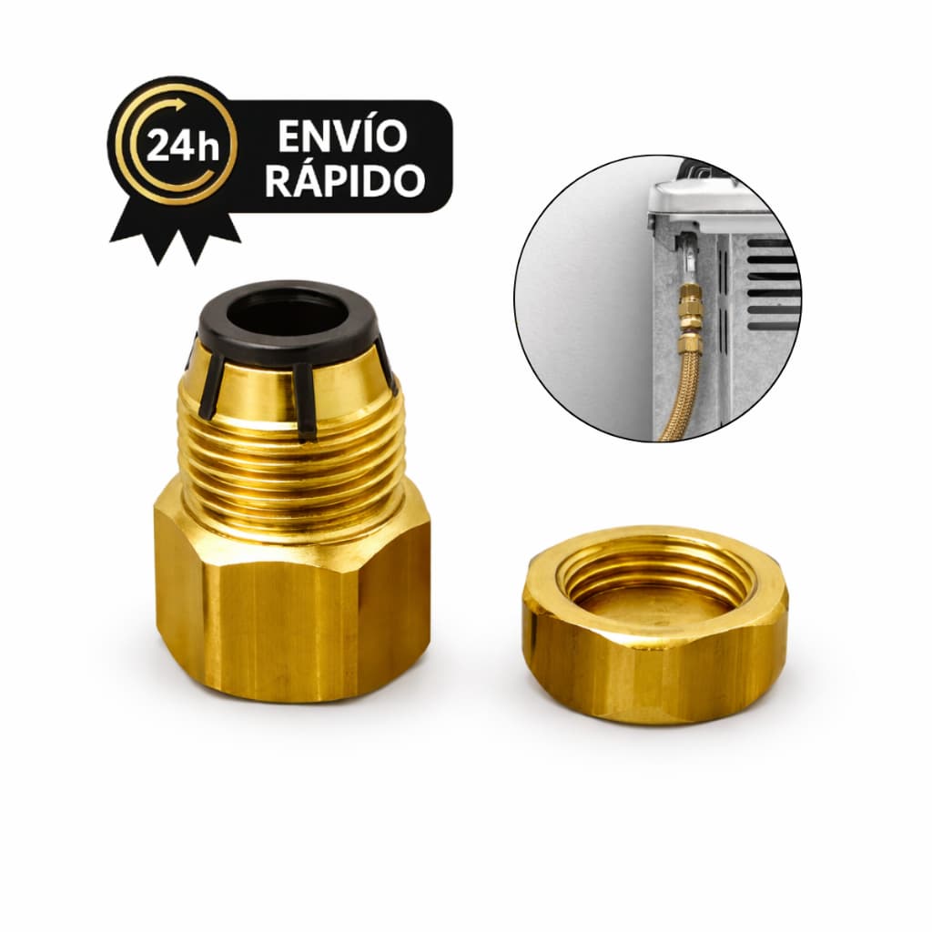 Adaptador Dako Femea Para Gás Fogão Forno Mangueira Cobre Cozinha Rosca 1/2