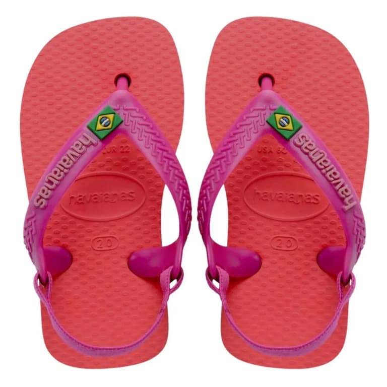 Chinelo Havaianas BABY BRASIL LOGO com elástico - Conforto e segurança pro seu bebê.