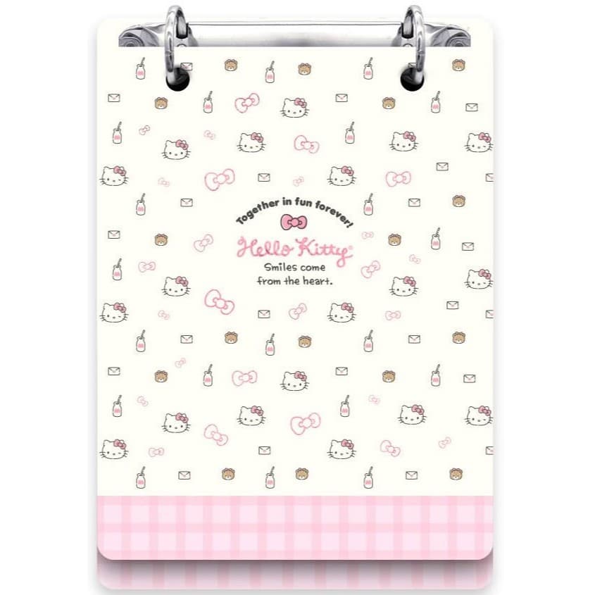 Mini Caderno Argolado  Capa Dura, 2 argolas, 100 folhas, Vertical,  Hello  Kitty