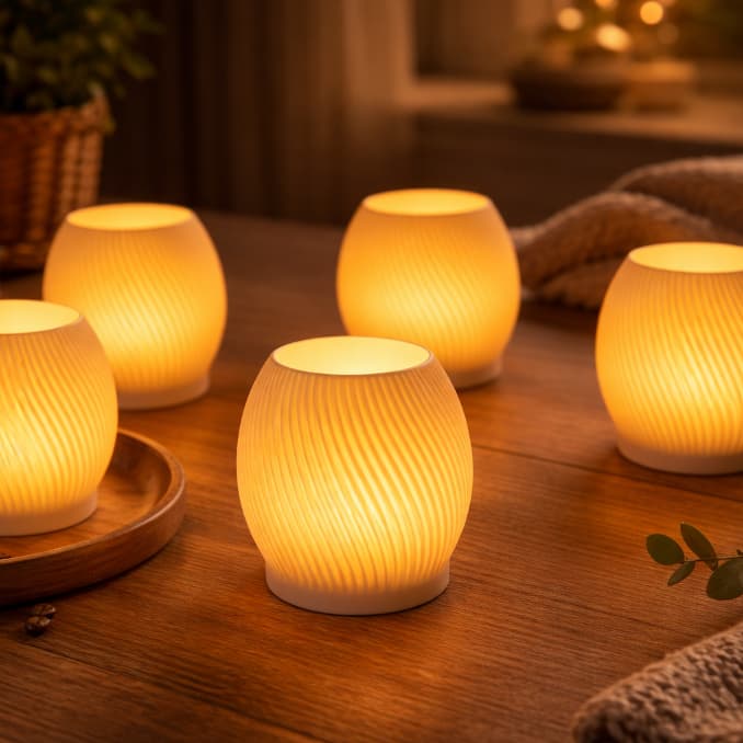 Lanterna Decorativa LED Warm Glow – Com vela de LED Efeito Vela Realista e Elegante